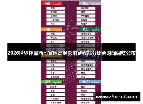 2026世界杯墨西哥赛区高温影响赛程部分比赛时间调整公布